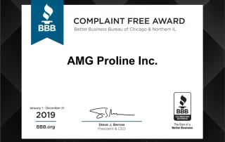 AMG Proline BBB Complaint Free Award
