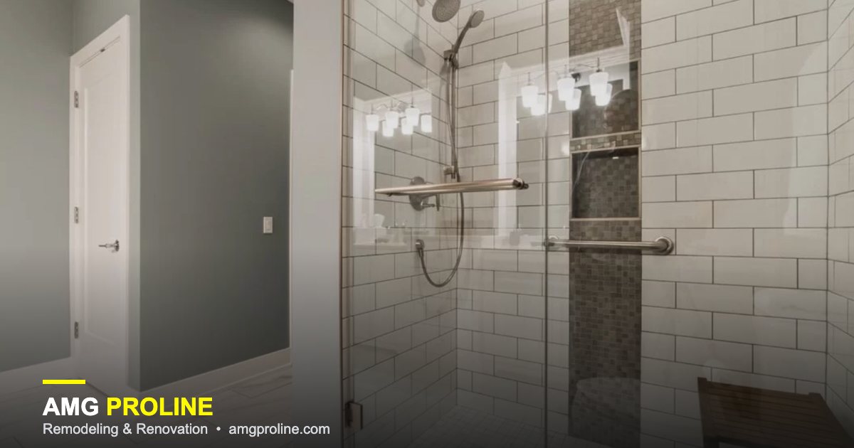 Bathroom remodeling in Chicago — spa-inspired remodeled bathroom by AMG Proline