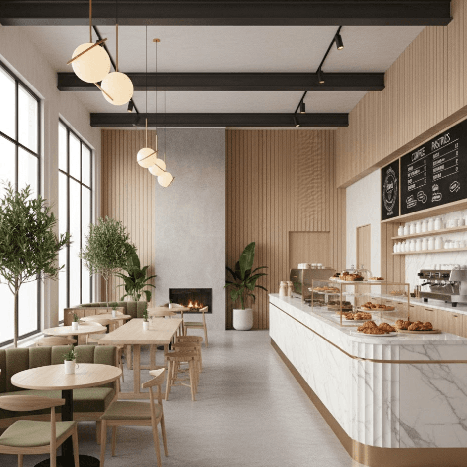 Cafe remodeling and construction company project in Chicago