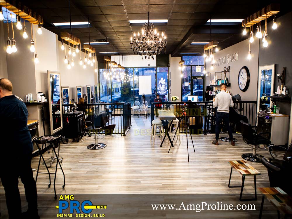 Commercial remodeling by AMG Proline - modern interior build-out in Chicago