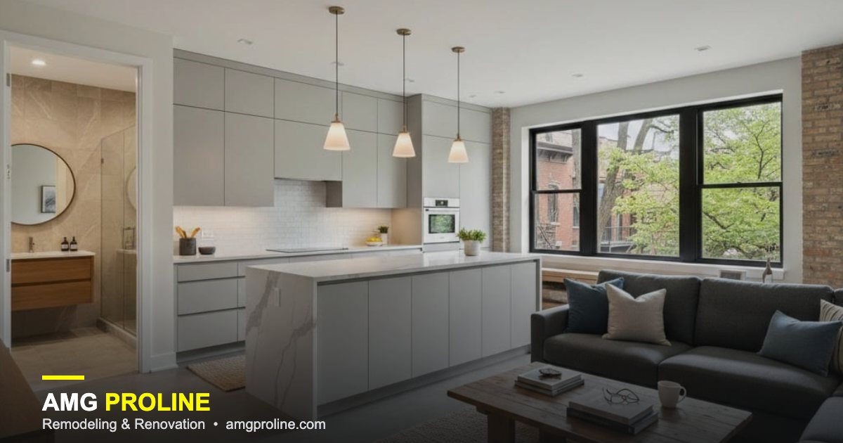 Home renovation trends 2026 — renovated Chicago home interior by AMG Proline