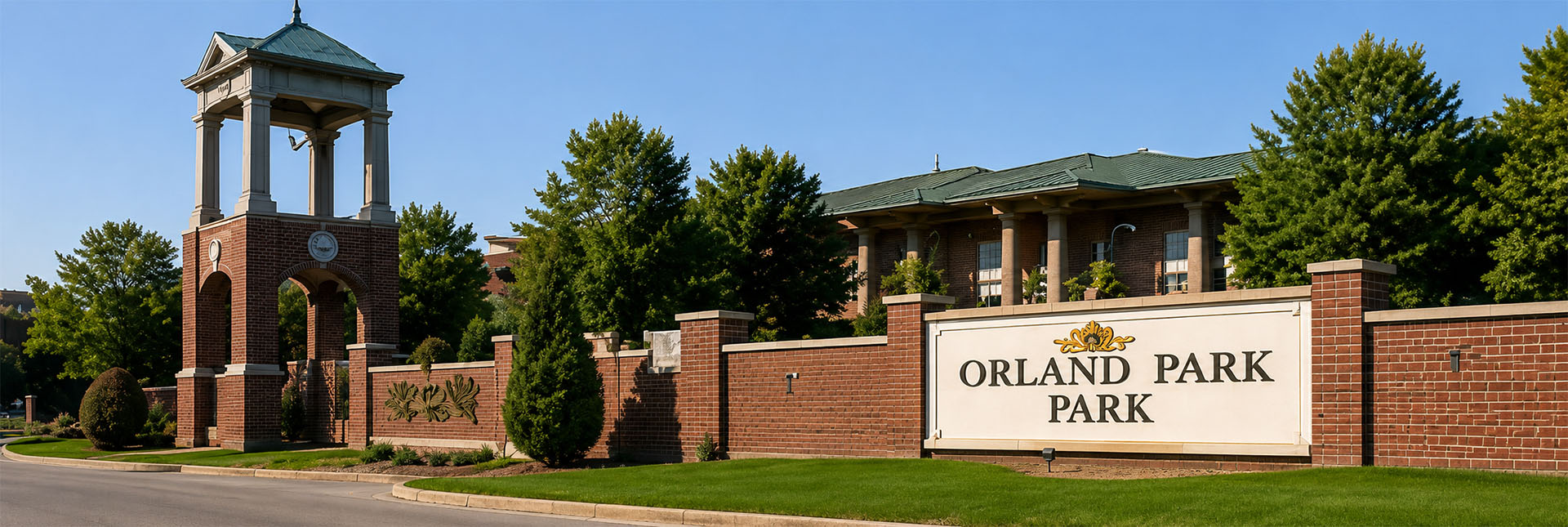 Orland Park IL entrance sign - AMG Proline remodeling service area
